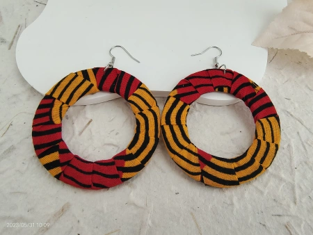 Fashionable African batik fabric earrings Fashionable African batik fabric earrings